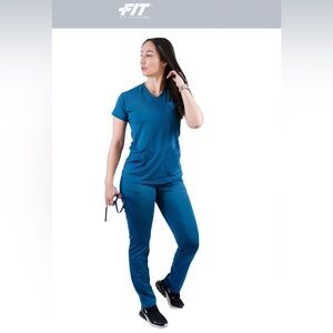 Women's Blue Scrub Set